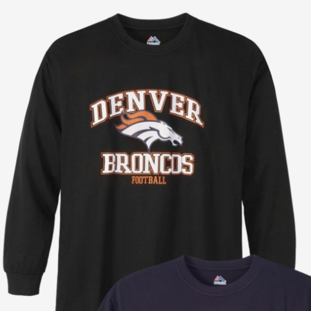 4XLT Denver Broncos long sleeve t-shirt big & tall